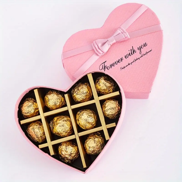 Detail Heart Shaped Chocolate Box Flat Lay Number 4