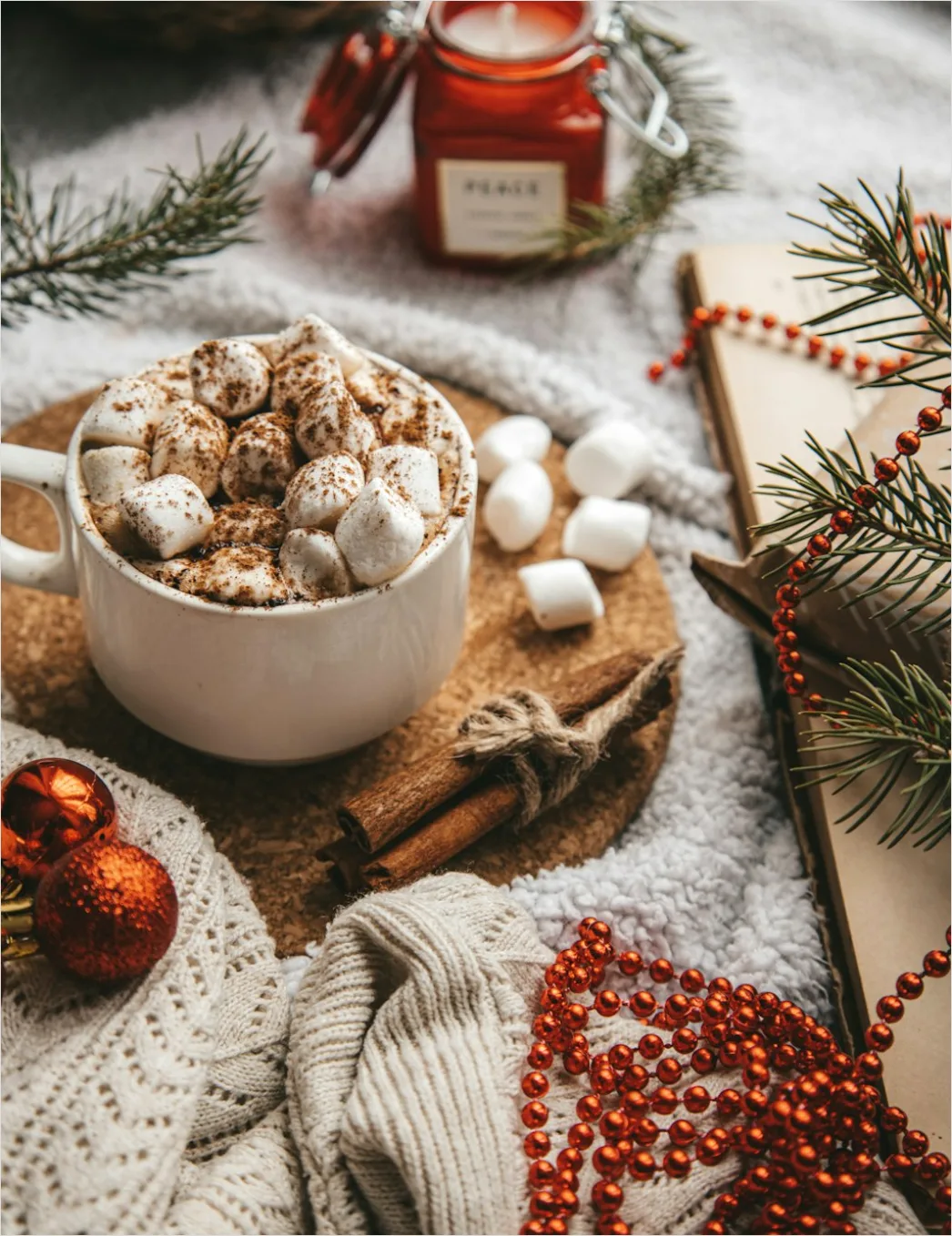Hot Cocoa Mug Marshmallows Cozy 44d9