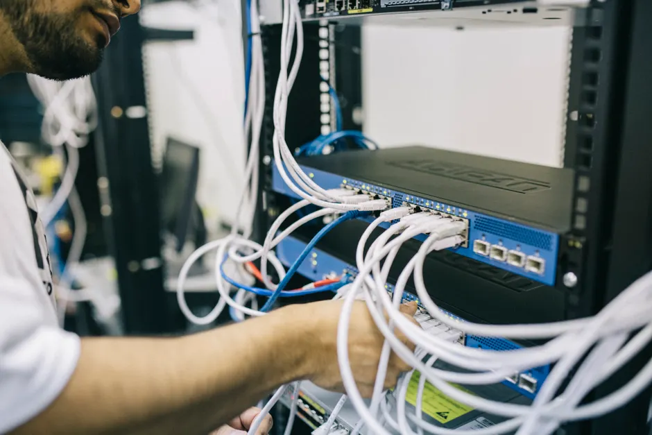 Detail It Support Technician Working Server Room Number 10