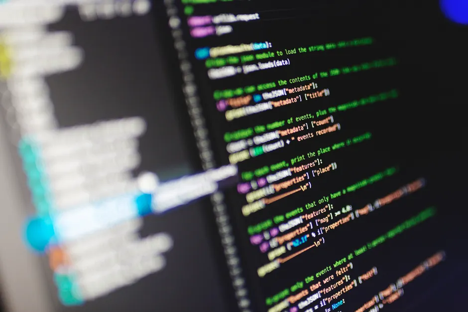 Detail Javascript Code Editor On Monitor Close Up Number 2
