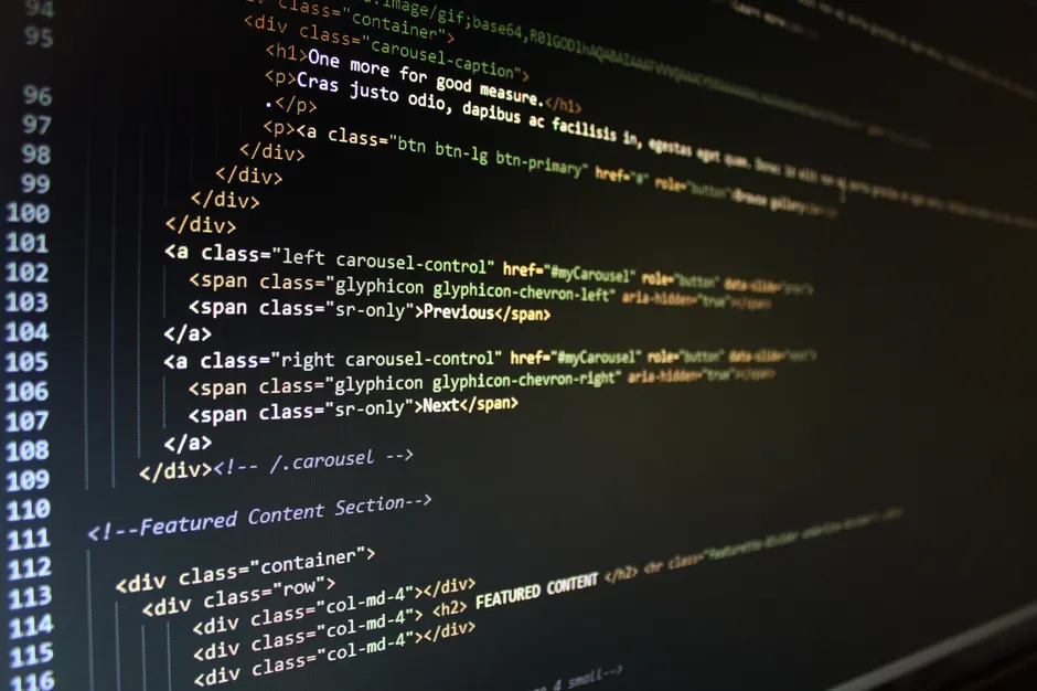 Detail Javascript Code Editor On Monitor Close Up Number 11