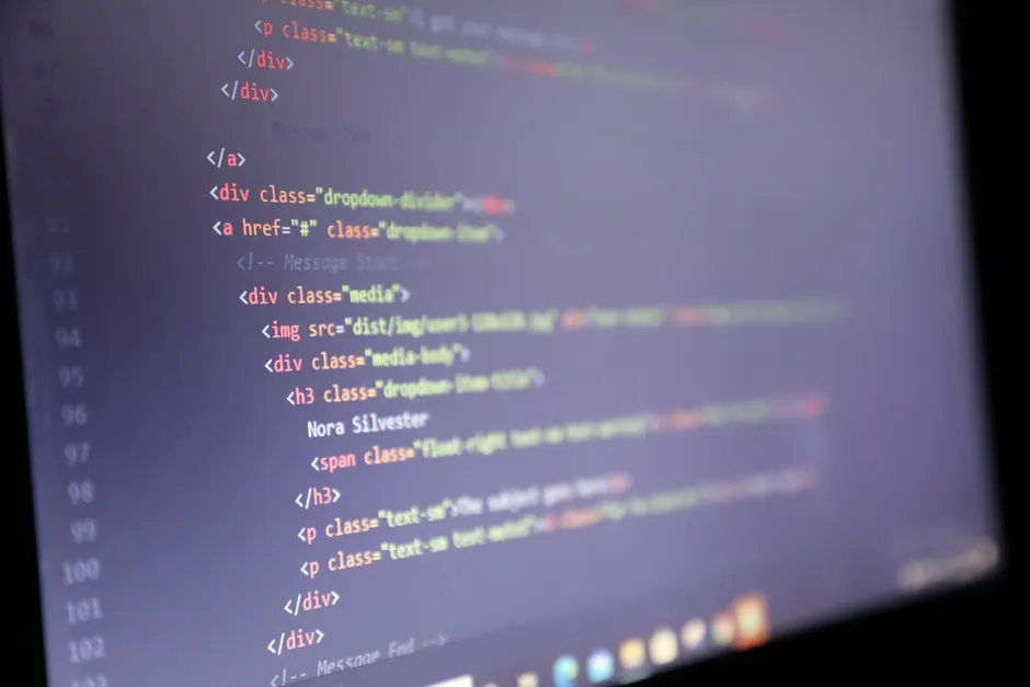 Detail Javascript Code Editor On Monitor Close Up Number 12