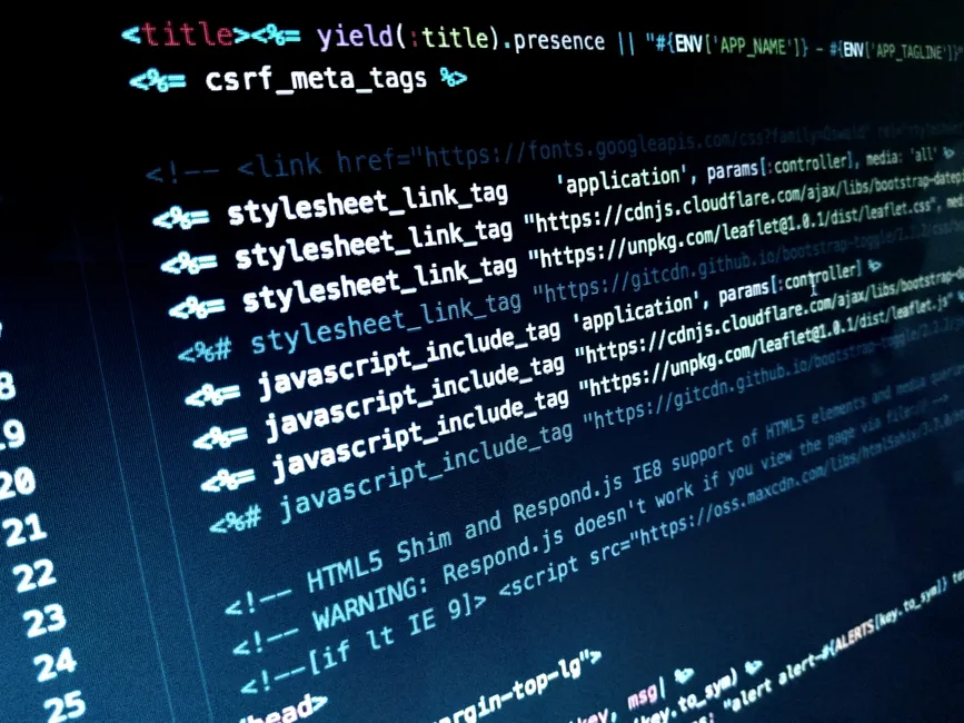 Detail Javascript Code Editor On Monitor Close Up Number 5
