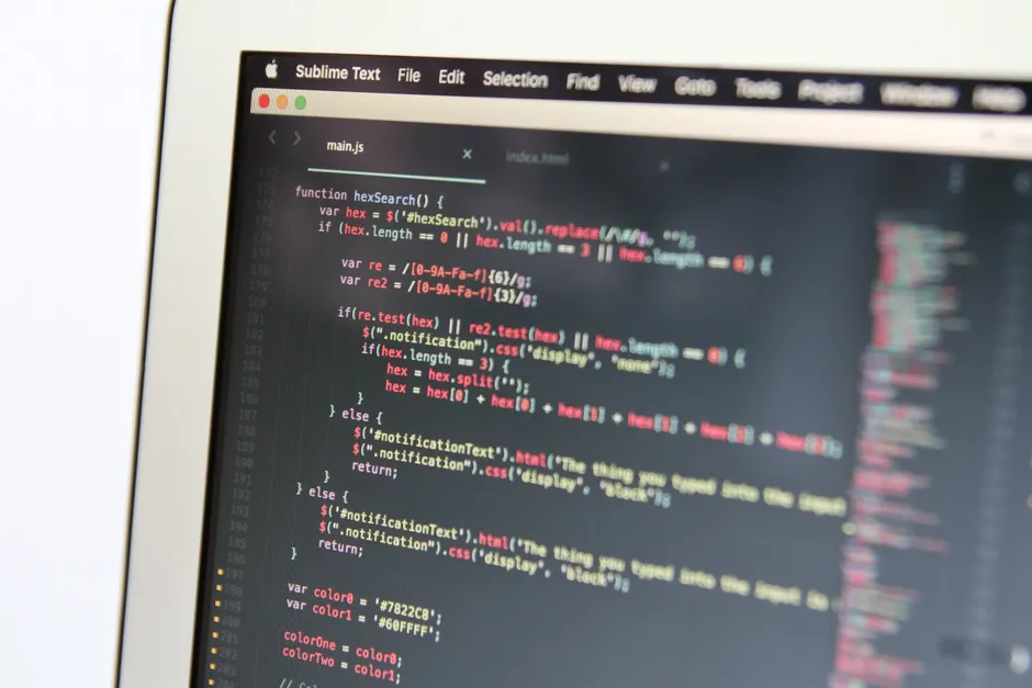 Detail Javascript Code Editor On Monitor Close Up Number 8