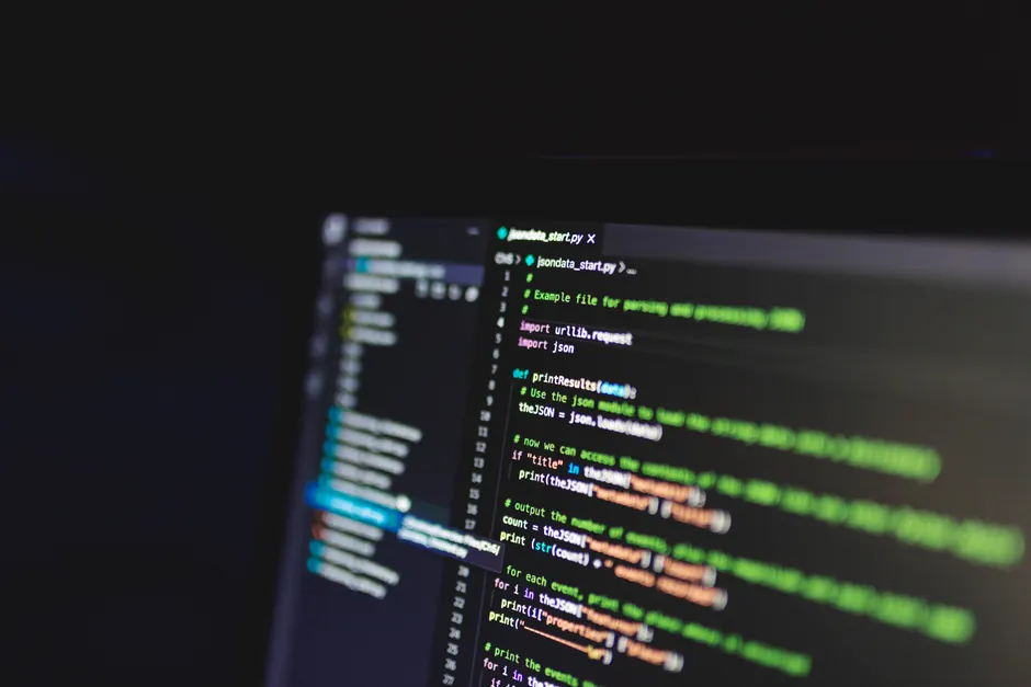 Detail Javascript Code Editor On Monitor Close Up Number 9