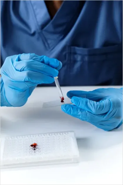 Detail Laboratory Technician Analyzing Blood Sample Number 14