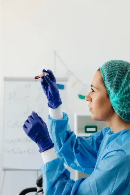 Detail Laboratory Technician Analyzing Blood Sample Number 5