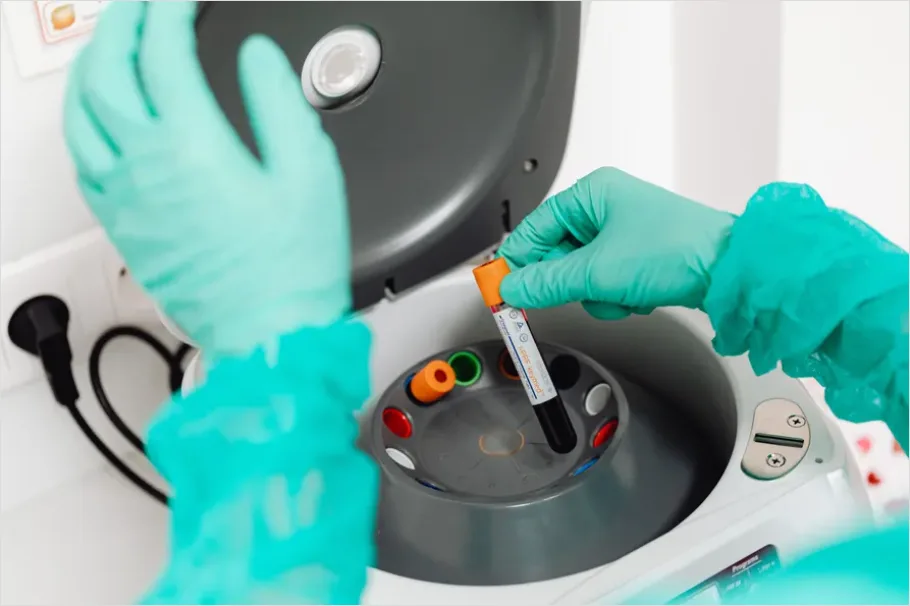Detail Laboratory Technician Analyzing Blood Sample Number 8