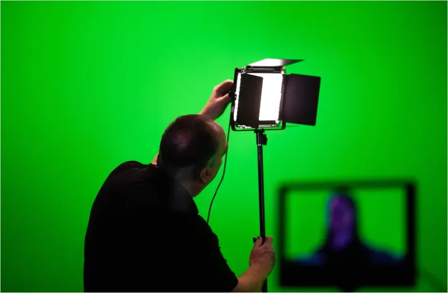 Detail Lighting Technician Adjusting Stage Lights Photo Number 12
