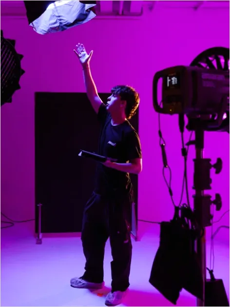 Detail Lighting Technician Adjusting Stage Lights Photo Number 3