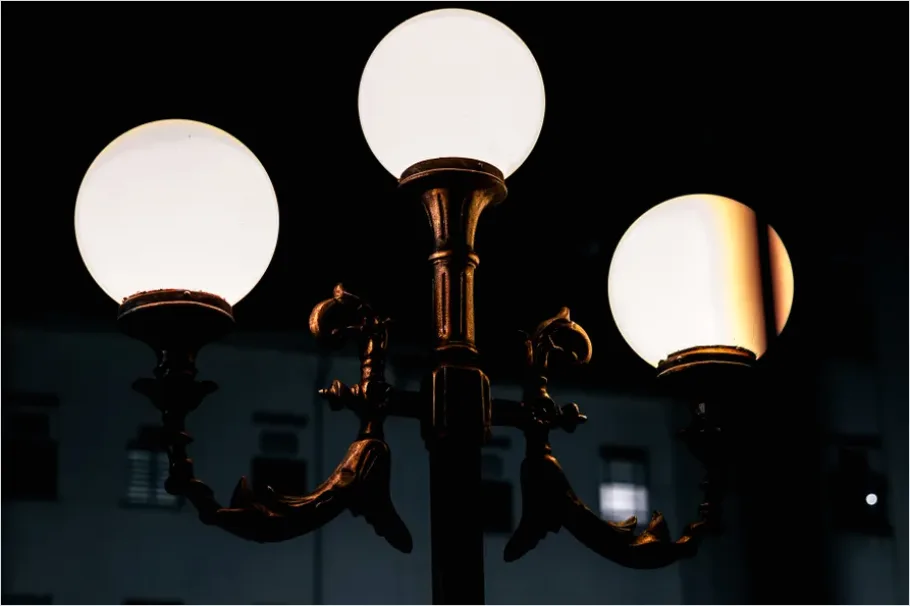Modern Street Lamp City Night Photo Cd87