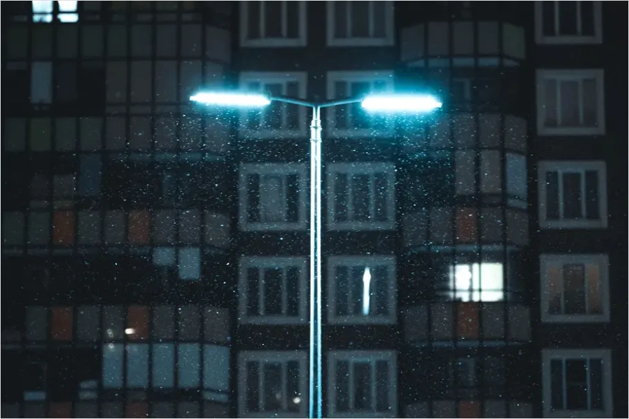Detail Modern Street Lamp City Night Photo Number 11
