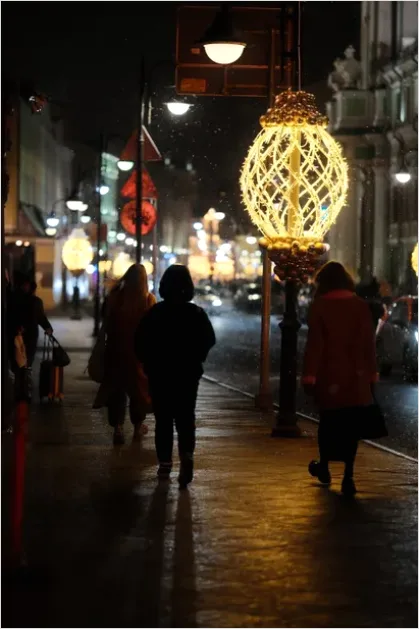 Detail Modern Street Lamp City Night Photo Number 4