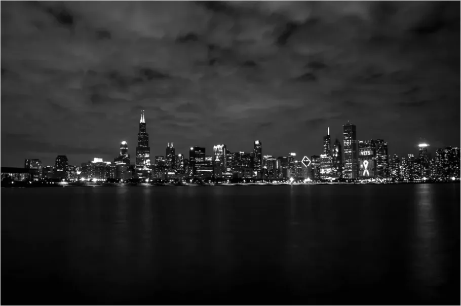 Detail Night City Skyline Lights Photo Number 12