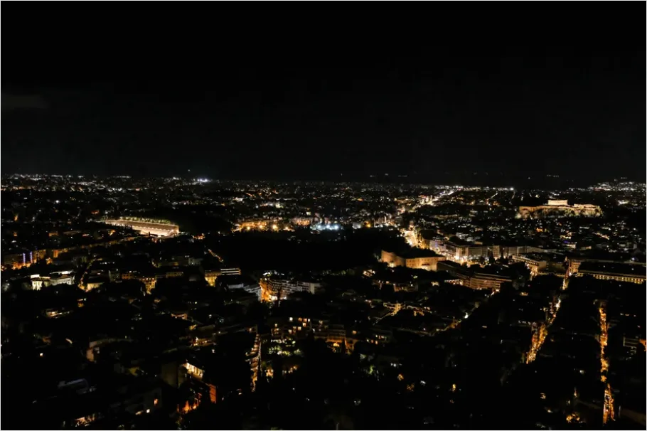 Detail Night City Skyline Lights Photo Number 7