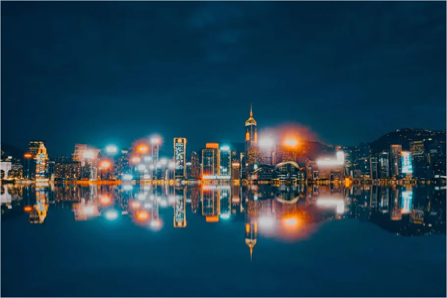 Detail Night City Skyline Lights Photo Number 8