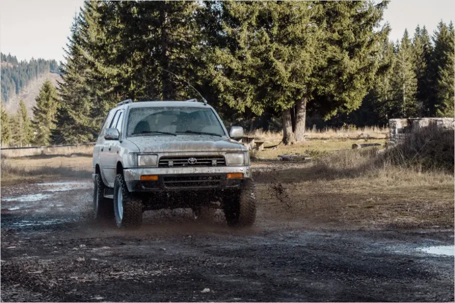 Off Road Suv Driving Dirt Road Photo Ae4f