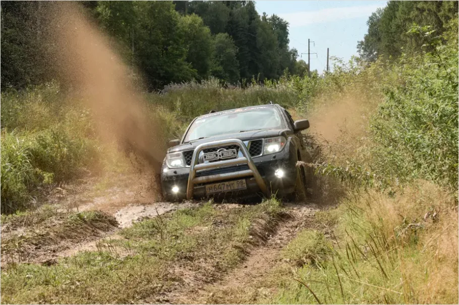 Detail Off Road Suv Driving Dirt Road Photo Number 15