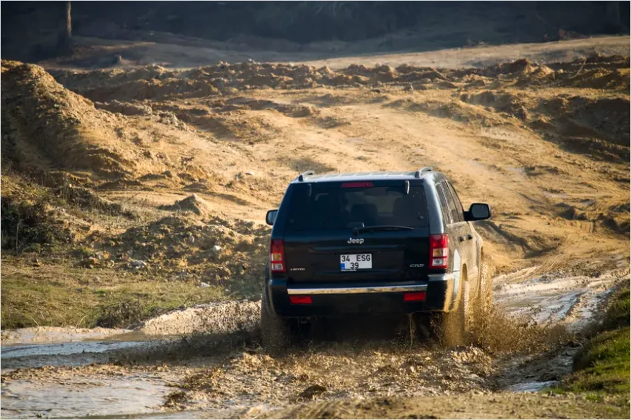 Detail Off Road Suv Driving Dirt Road Photo Number 6