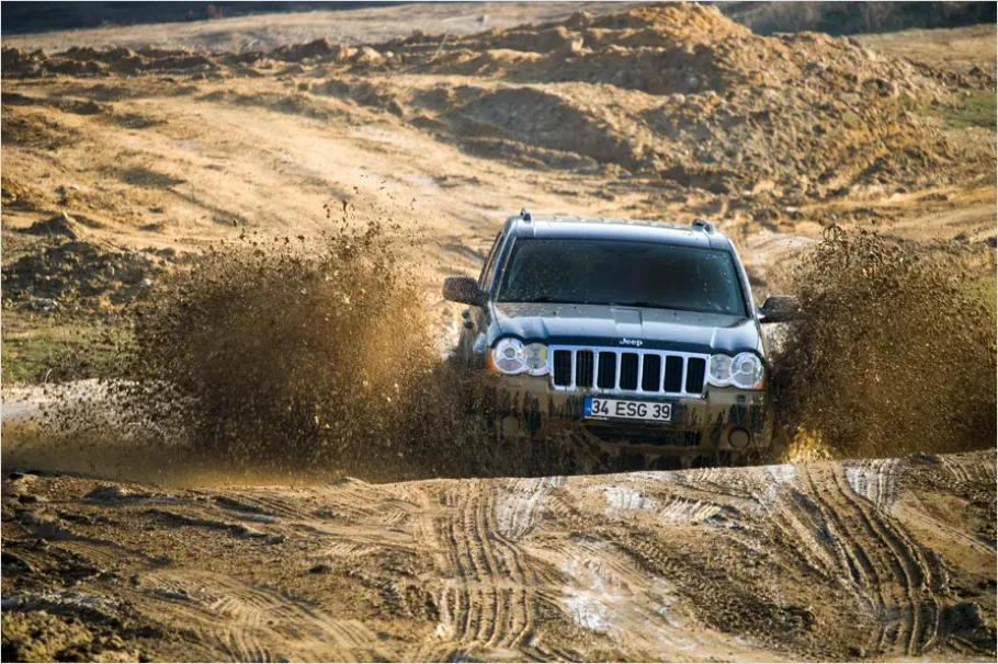 Detail Off Road Suv Driving Dirt Road Photo Number 9