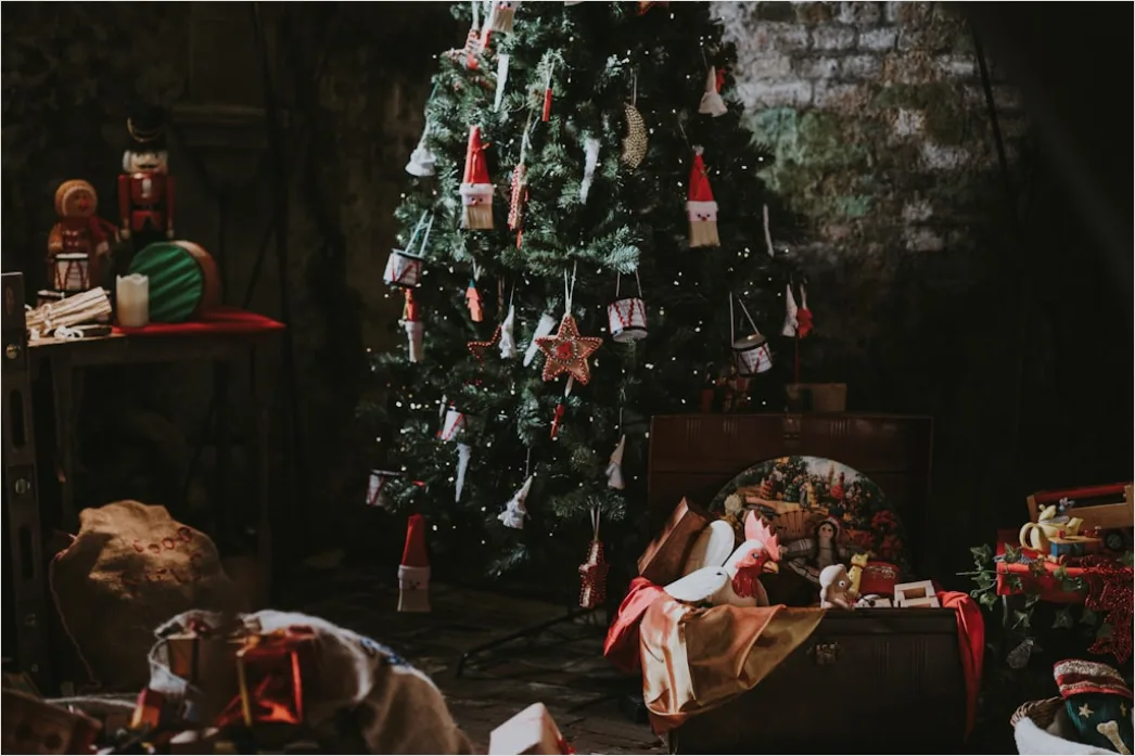 Detail Pile Of Wrapped Gifts Under Tree Number 2