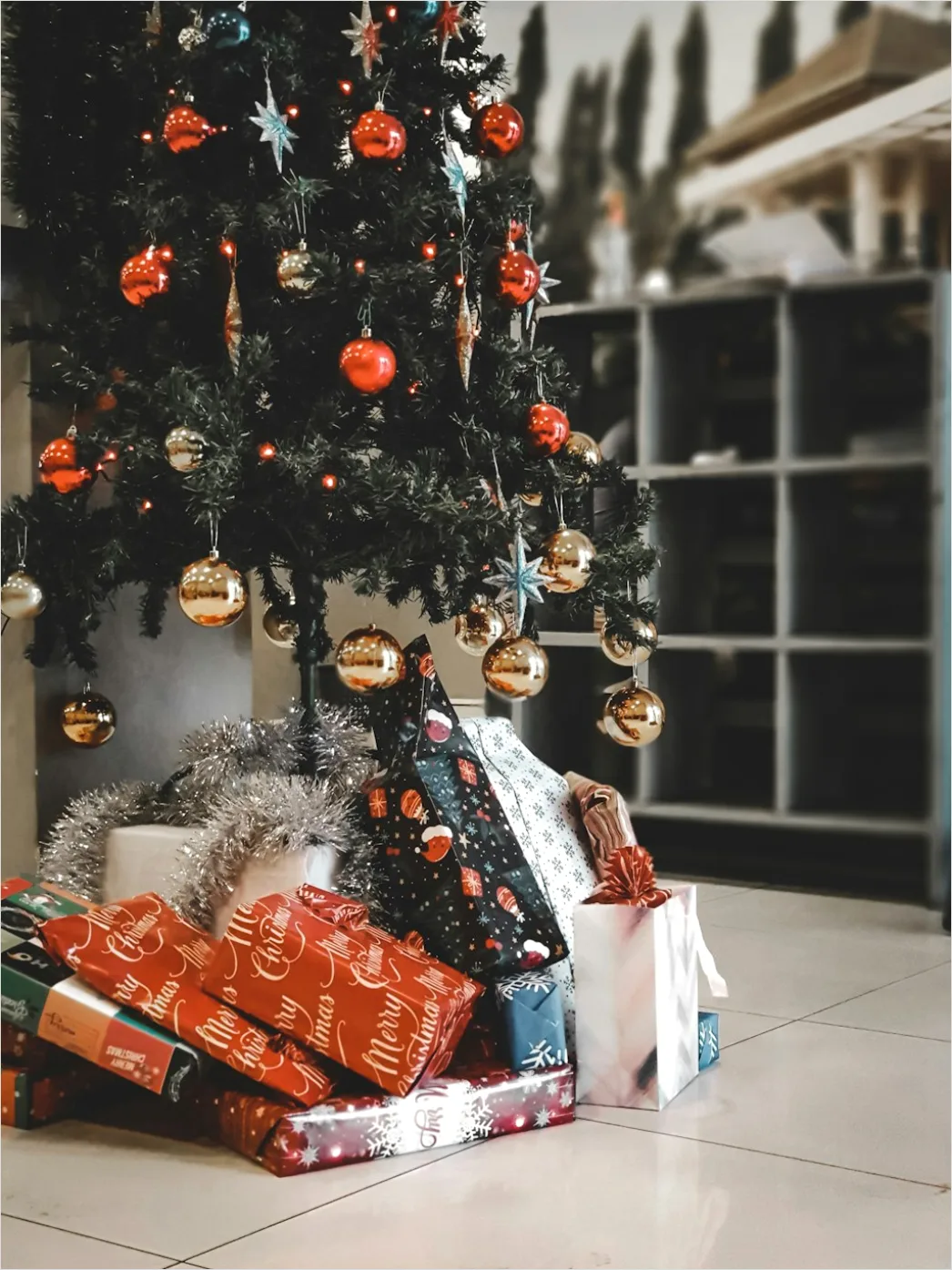 Detail Pile Of Wrapped Gifts Under Tree Number 11