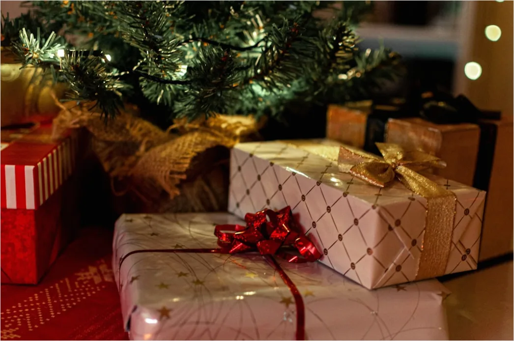 Detail Pile Of Wrapped Gifts Under Tree Number 16