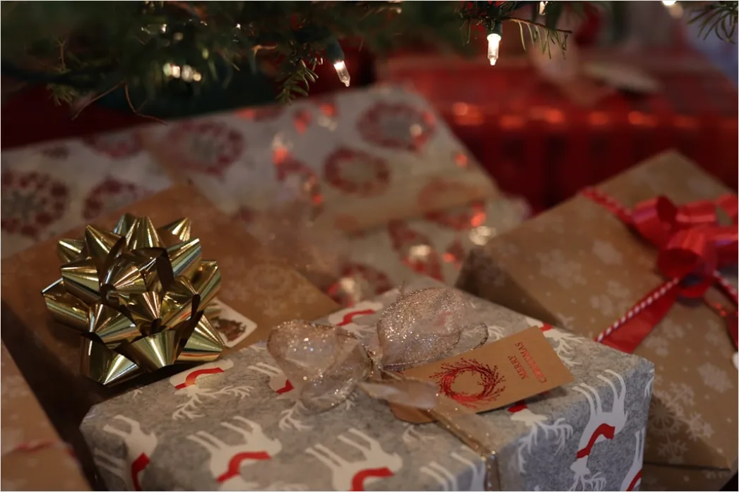 Detail Pile Of Wrapped Gifts Under Tree Number 3