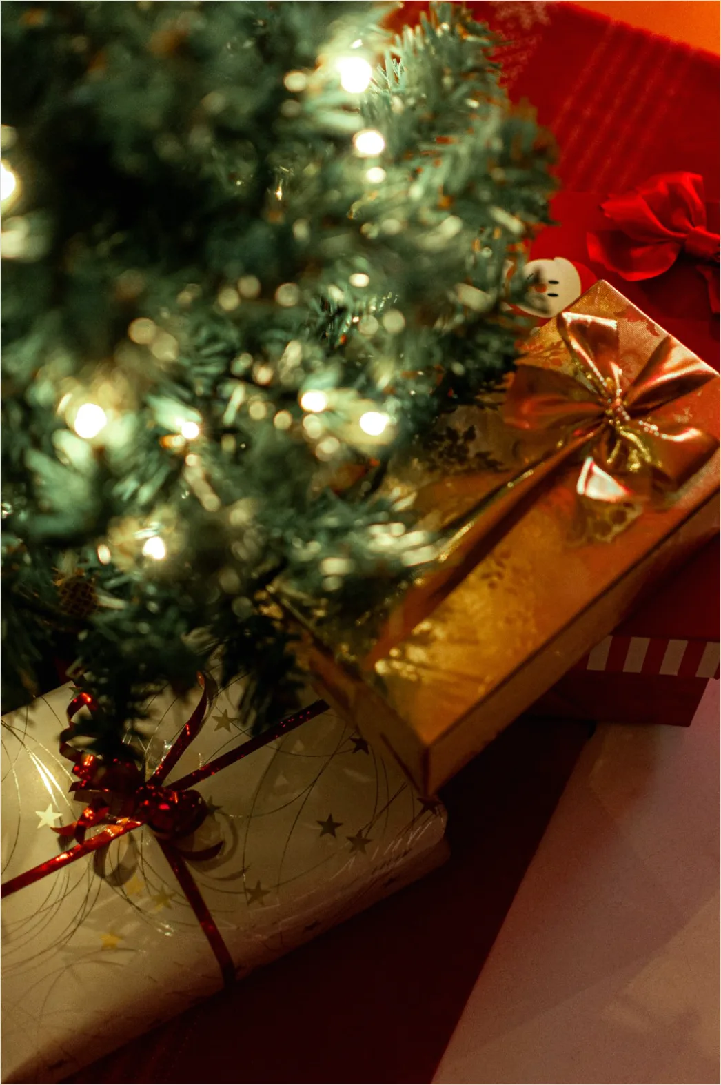 Detail Pile Of Wrapped Gifts Under Tree Number 5