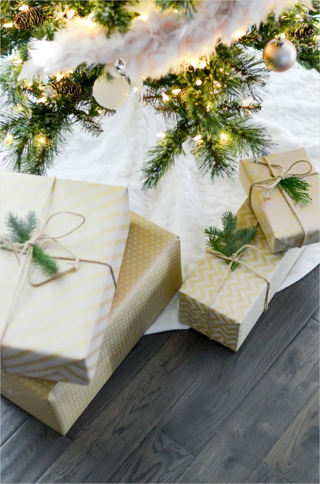 Detail Pile Of Wrapped Gifts Under Tree Number 6