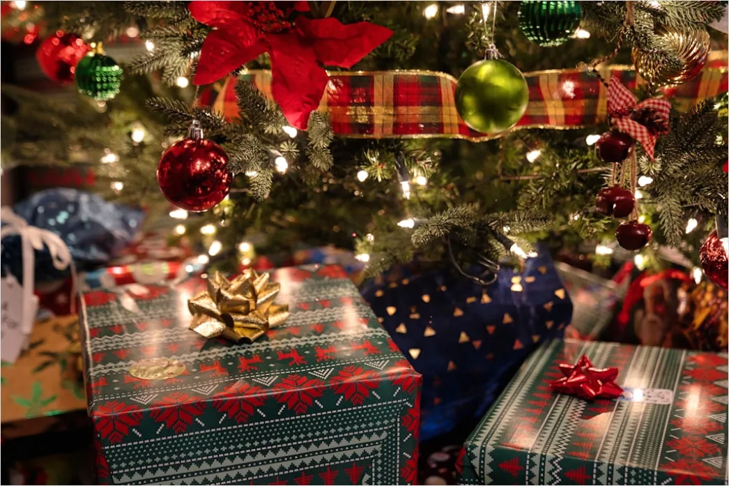 Detail Pile Of Wrapped Gifts Under Tree Number 7
