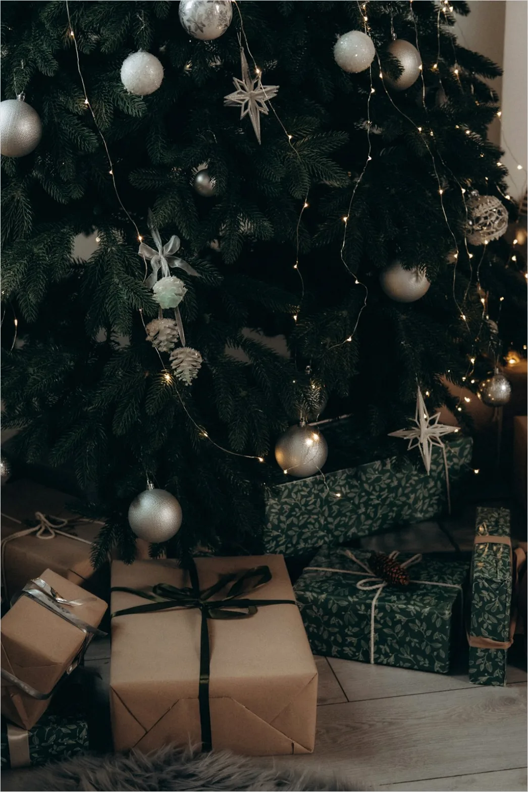 Detail Pile Of Wrapped Gifts Under Tree Number 9