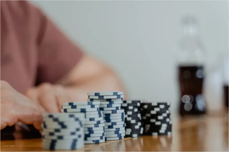 Detail Poker Chips On Table Photo Number 15