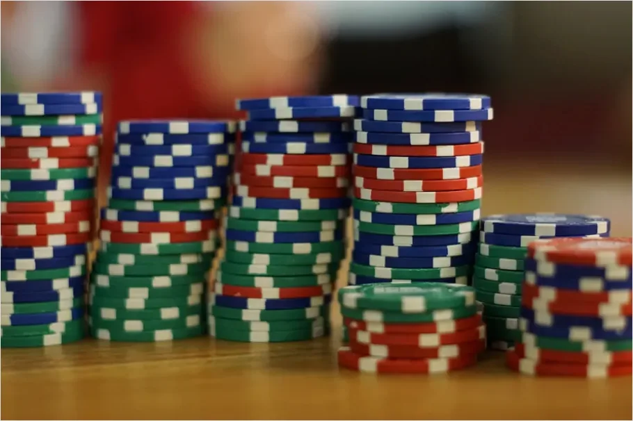 Detail Poker Chips On Table Photo Number 5