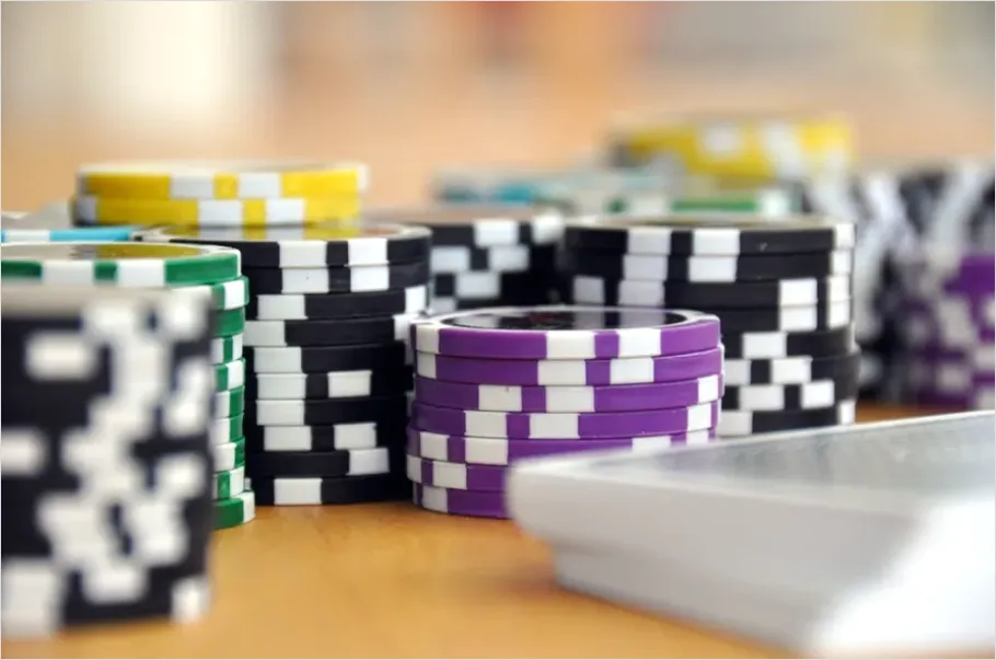 Detail Poker Chips On Table Photo Number 7