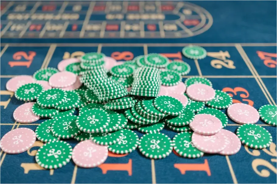 Detail Poker Chips On Table Photo Number 9
