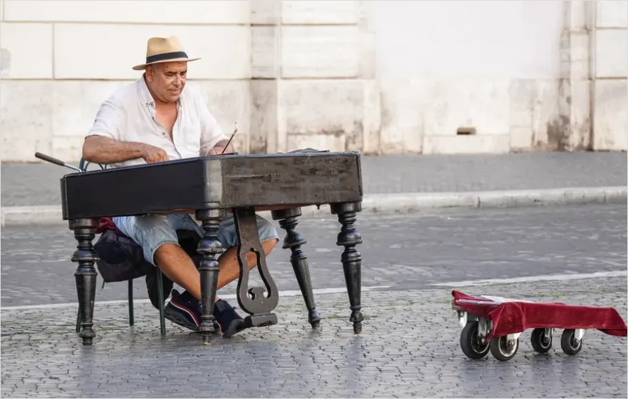 Detail Public Piano Street Performance Photo Number 12