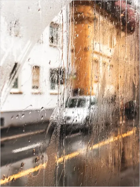 Detail Rainy City Street Reflections Photo Number 3