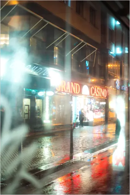 Detail Rainy City Street Reflections Photo Number 9