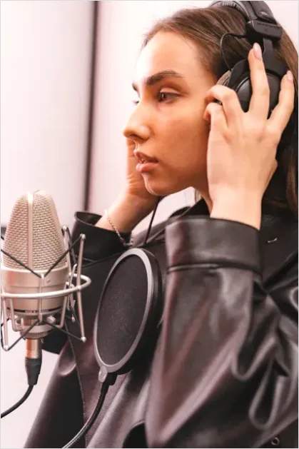 Recording Studio Vocal Session Photo 040c