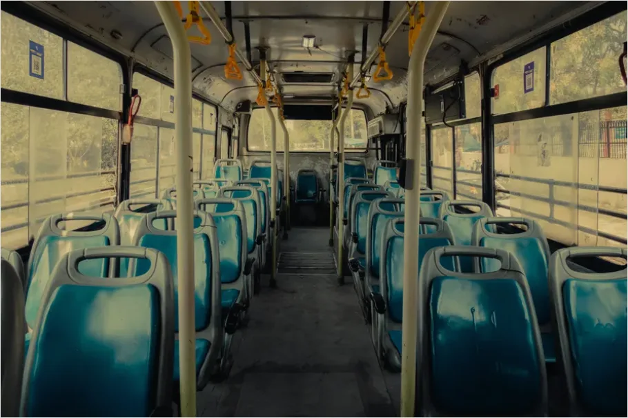 School Bus Interior Empty Seats Photo 6b5a