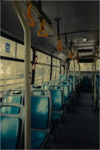 Detail School Bus Interior Empty Seats Photo Number 2
