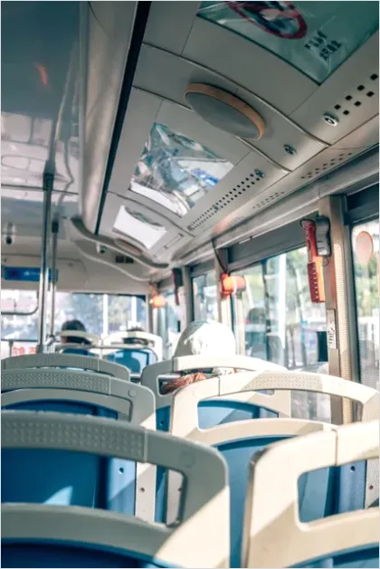 Detail School Bus Interior Empty Seats Photo Number 15