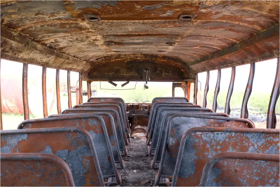 Detail School Bus Interior Empty Seats Photo Number 3