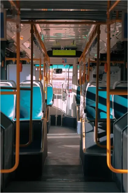 Detail School Bus Interior Empty Seats Photo Number 9