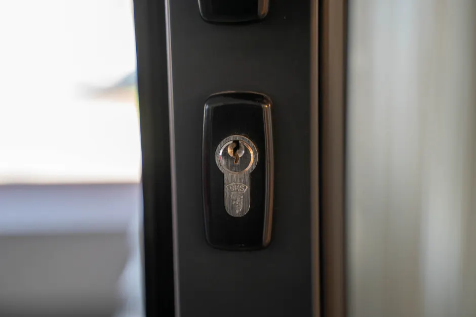 Detail Smart Door Lock Keypad Close Up Number 16