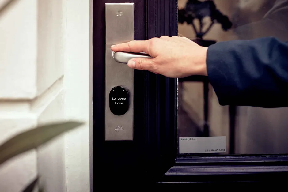 Detail Smart Door Lock Keypad Close Up Number 3