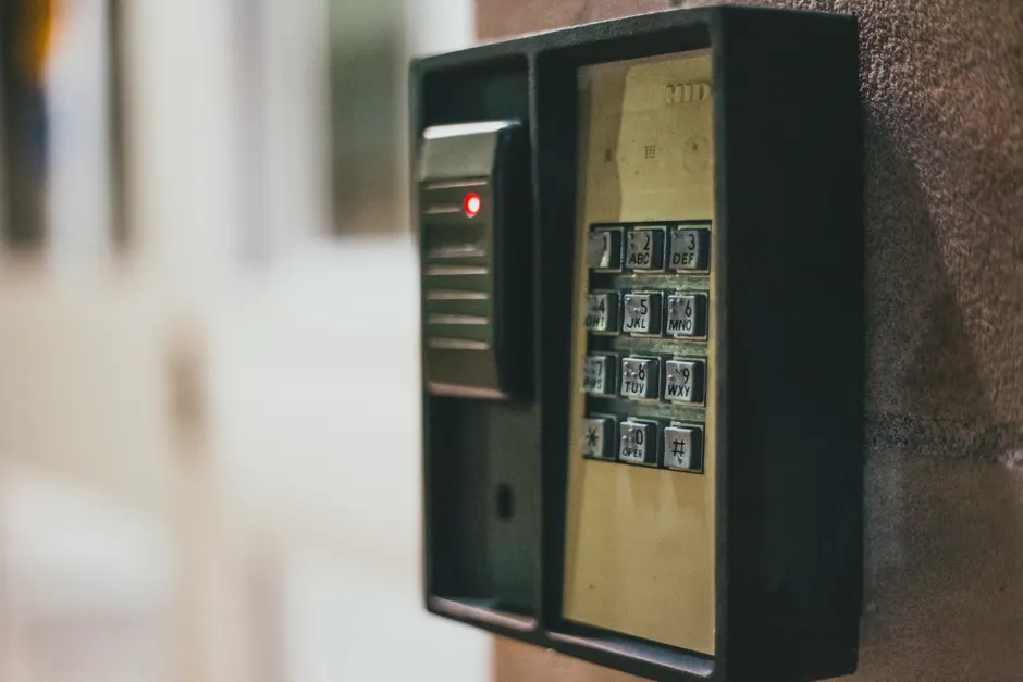 Detail Smart Door Lock Keypad Close Up Number 5