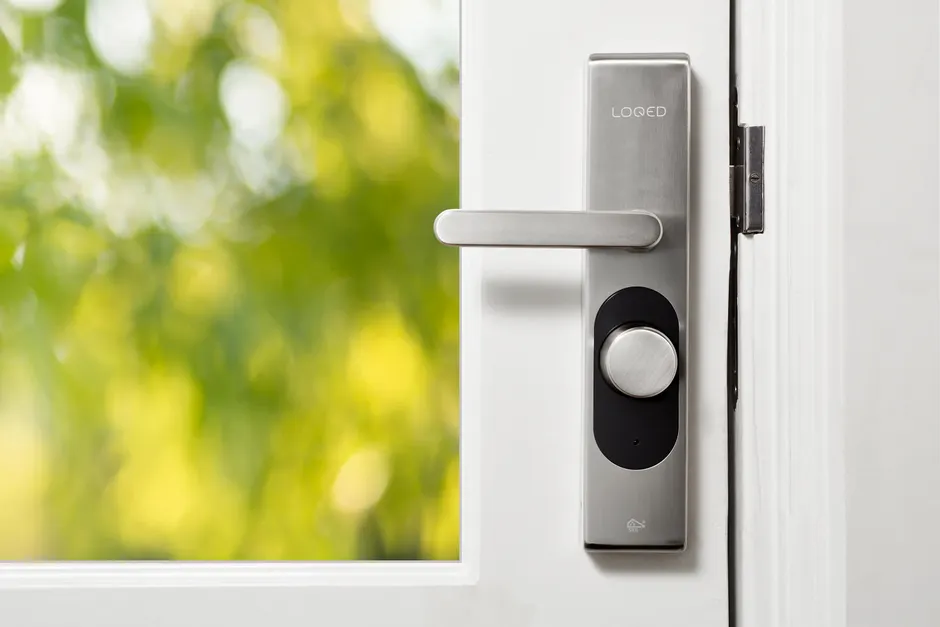 Detail Smart Door Lock Keypad Close Up Number 7