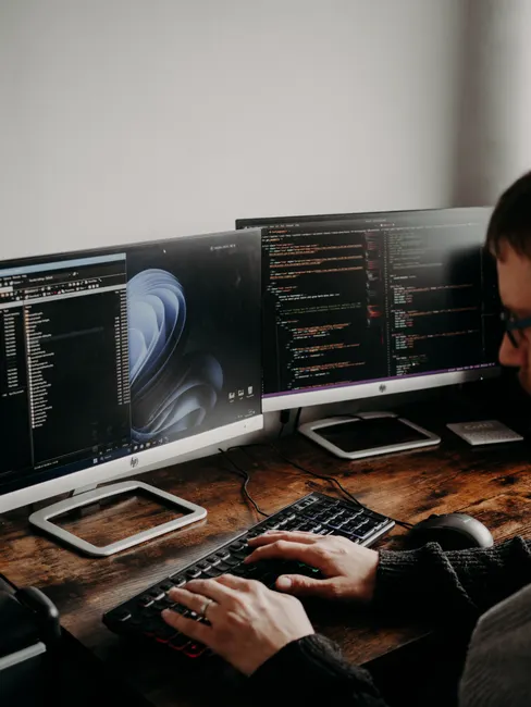 Detail Software Developer Desk Setup Dual Monitor Number 9